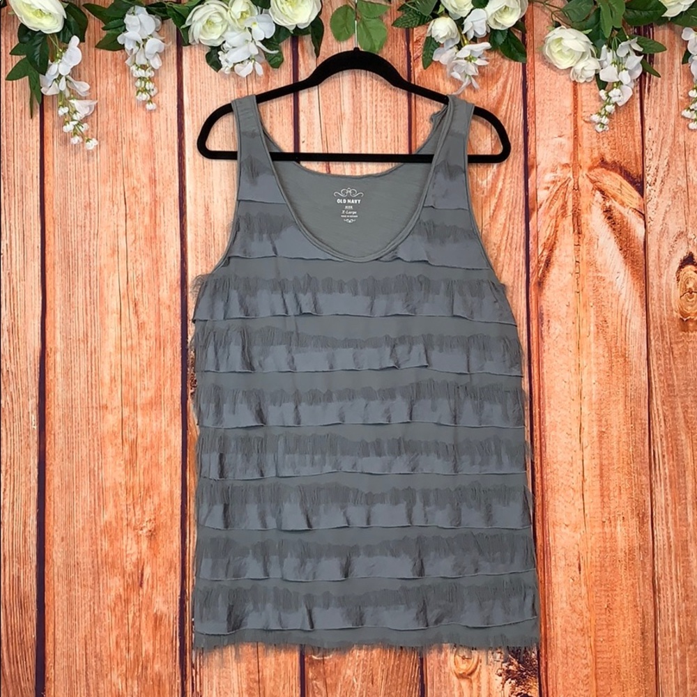 Old Navy Ruffle Fringe Sleeveless Blouse